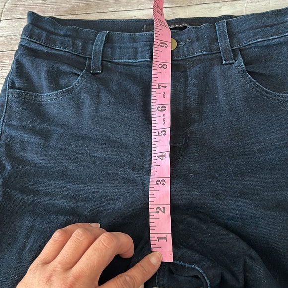 J Brand Alana High Rise Skinny Jeans in Shy Wash Dark Black Blue - Picture 6 of 12